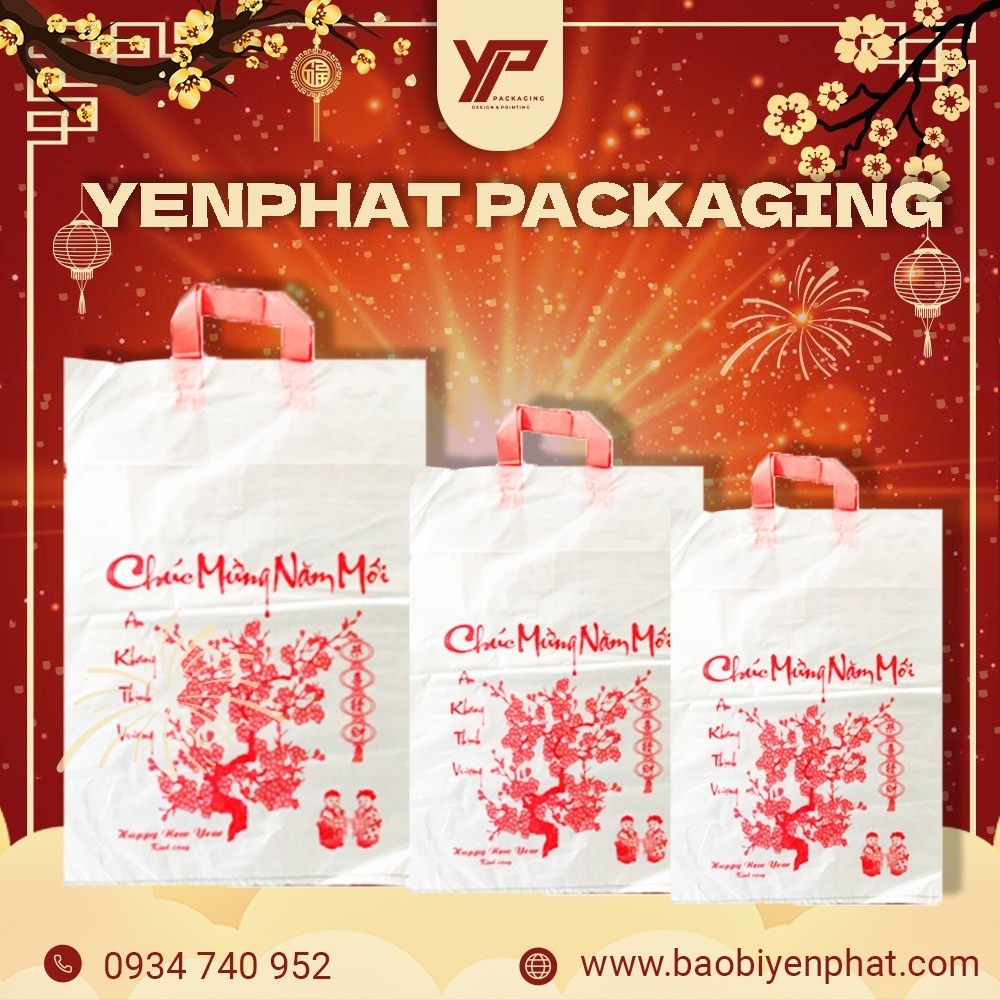 Túi chúc mừng năm mới chất liệu HD