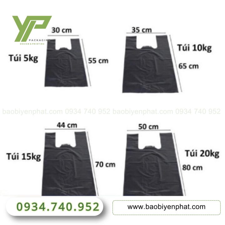 Hình ảnh túi pe đen thực tế
