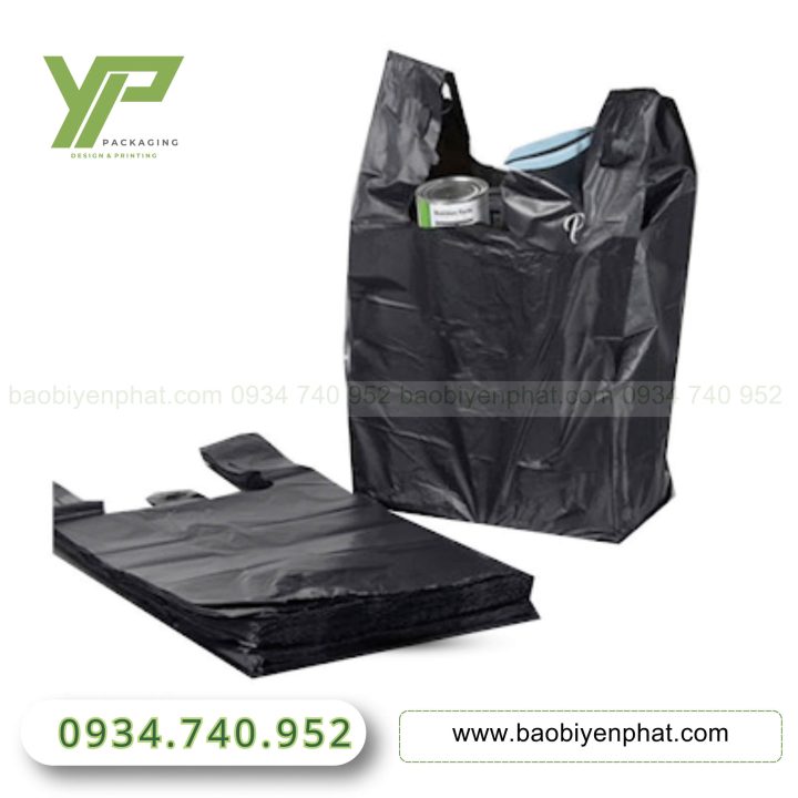 Túi size 30 cm đựng 5kg đen bóng