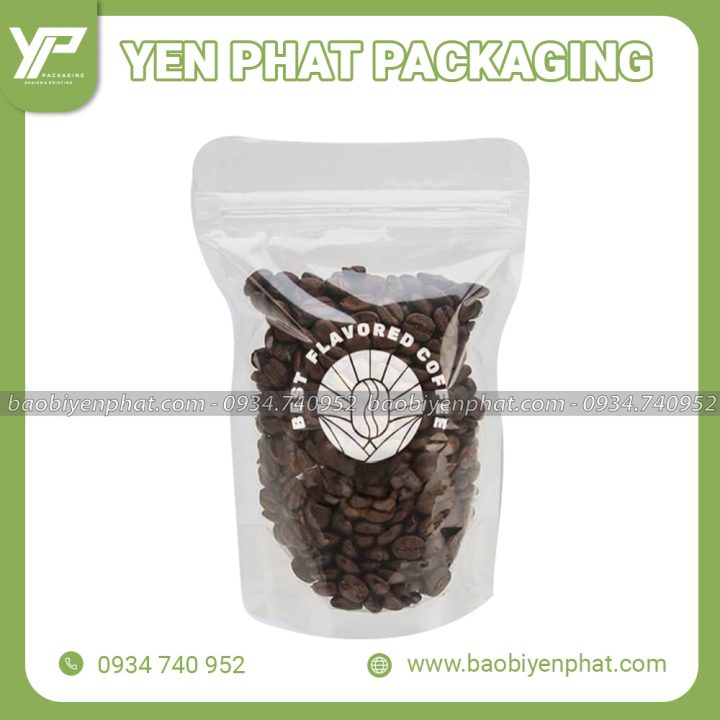 Túi zip trong đựng cà phê