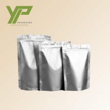 Silver zip bag