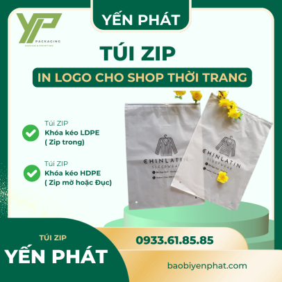 TÚI ZIP IN LOGO CHO SHOP THỜI TRANG – SỰ LỰA CHỌN HOÀN HẢO CHO THƯƠNG HIỆU CỦA BẠN