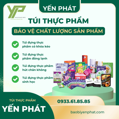 Túi thực phẩm bảo vệ chất lượng sản phẩm - Công ty Bao Bì Yến Phát