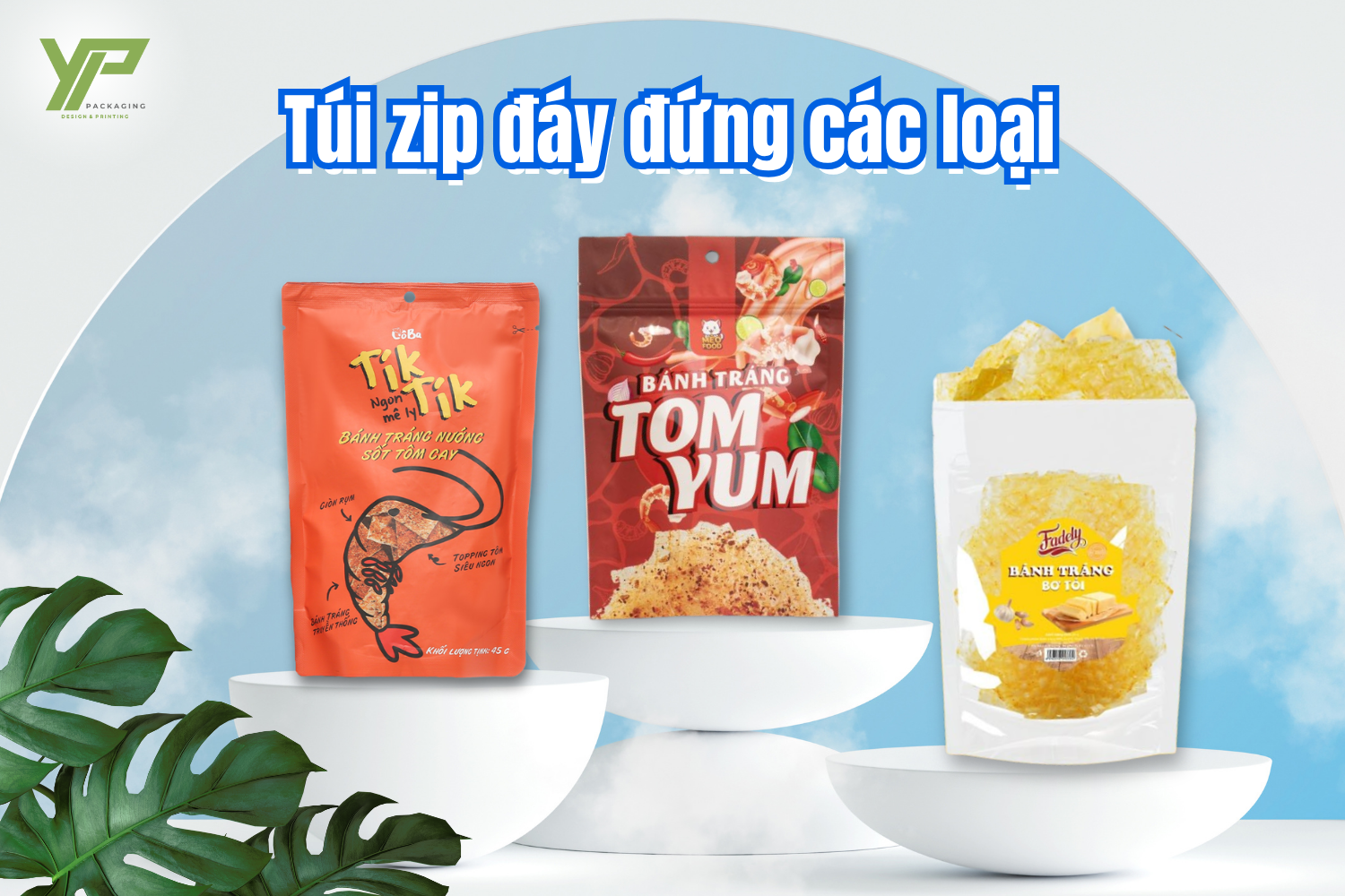 Bao bì bánh tráng - Túi zip đáy đứng
