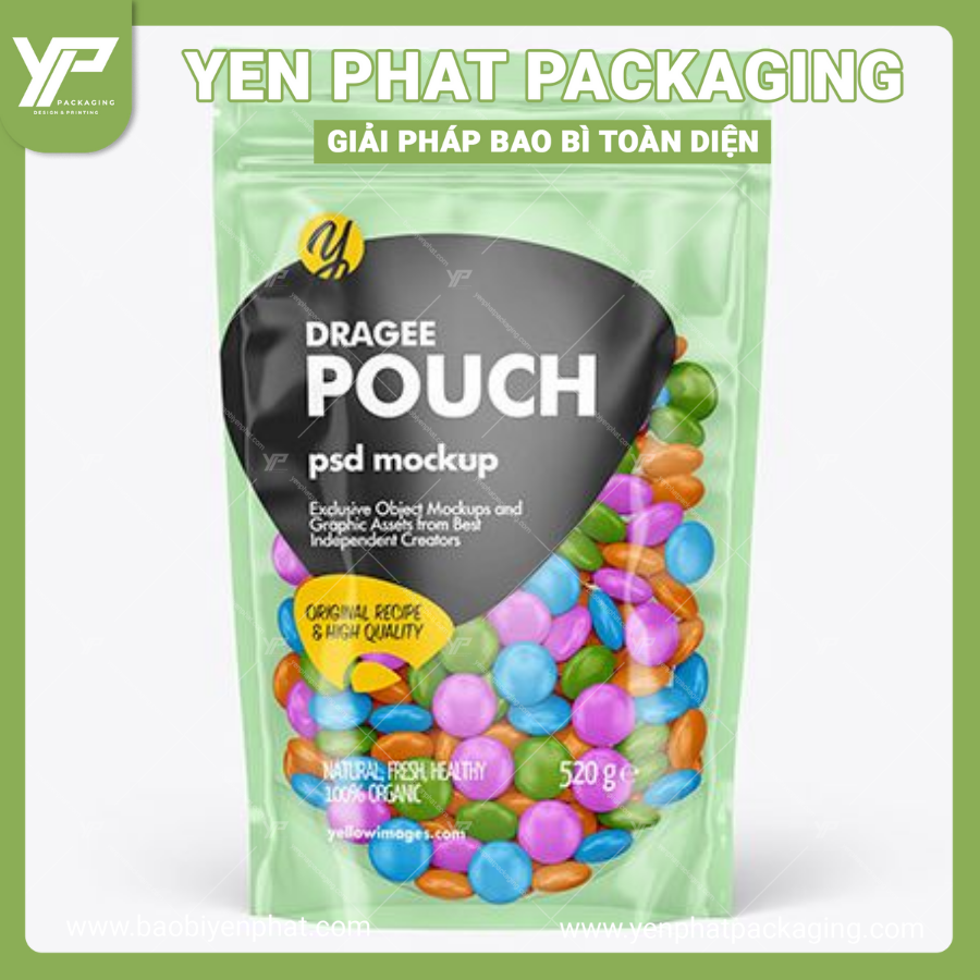 Mẫu túi zip một mặt trong