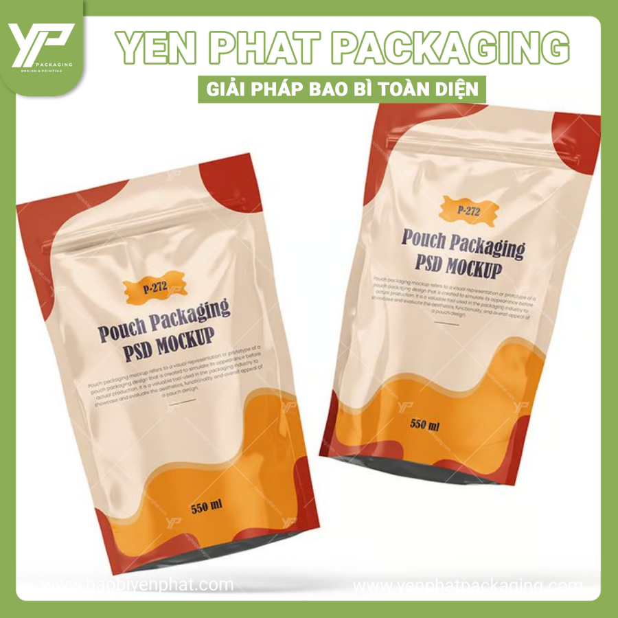 Mẫu túi zip đáy đứng màng ghép