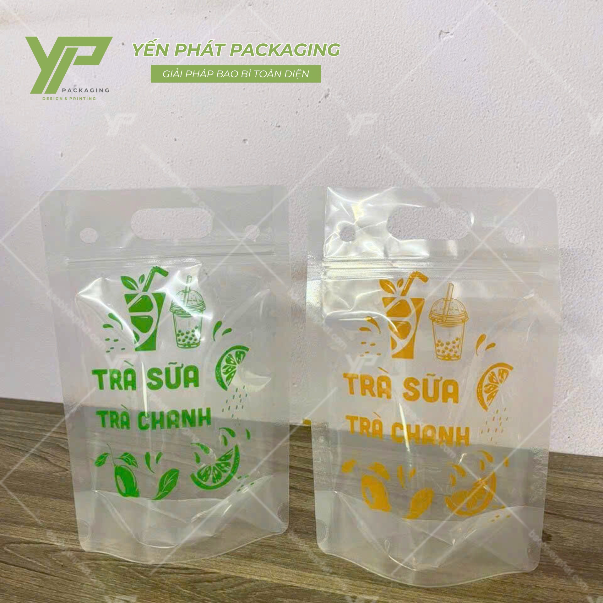 Túi zip nhựa trà chanh - trà sữa - nước uống