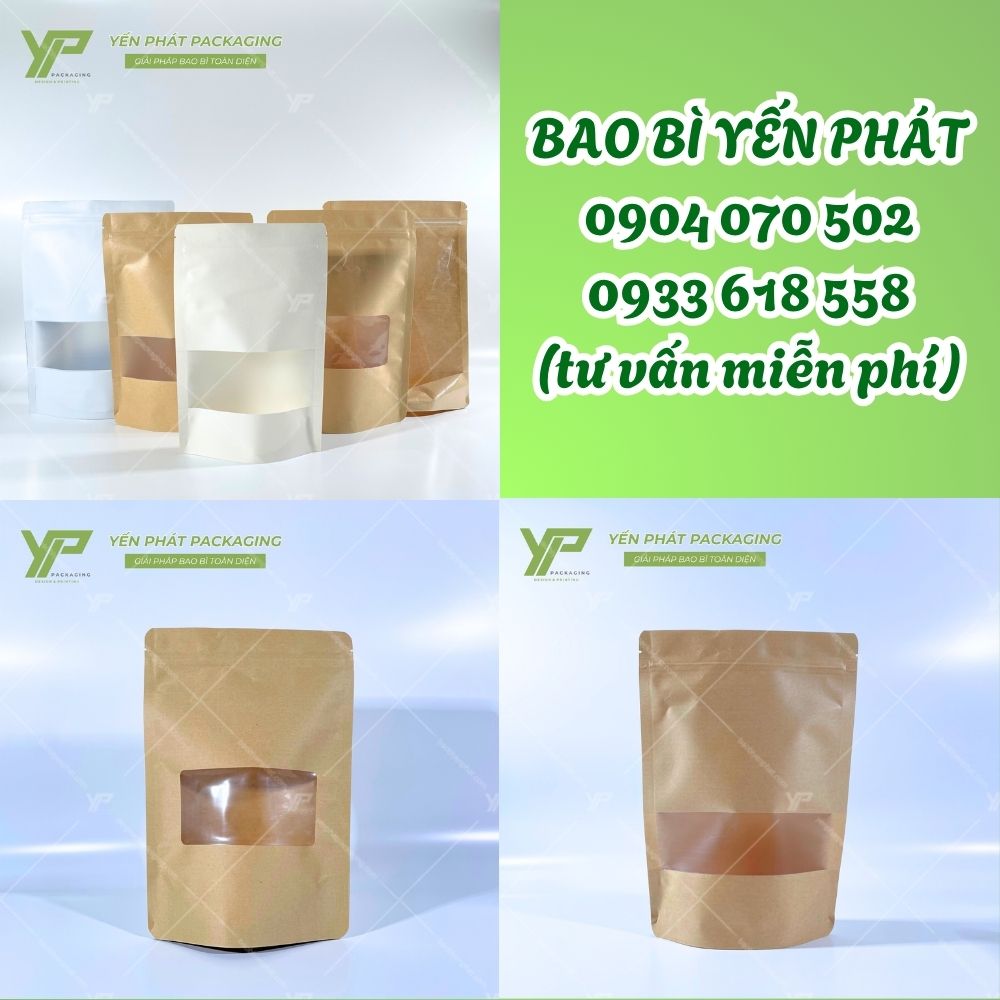 Túi zip giấy đế đứng