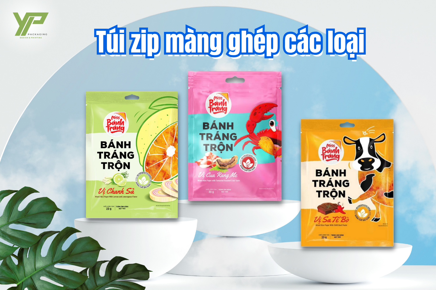 Bao bì bánh tráng - Túi zip màng ghép