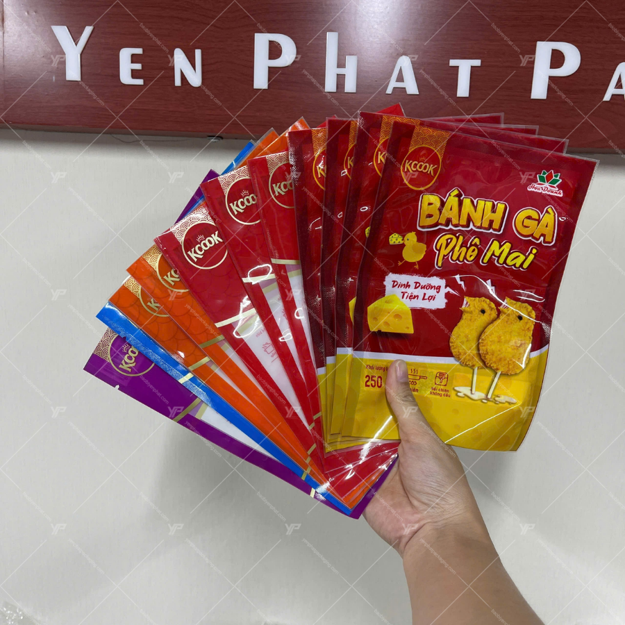 Bao bì thực phẩm dạng túi 3 biên màng ghép Yến Phát sản xuất
