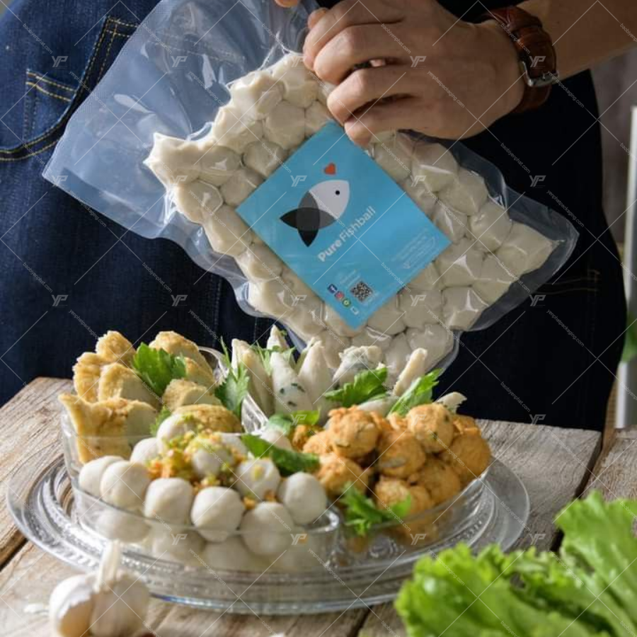 Bao bì thực phẩm đông lạnh túi hút chân không 2 mặt trơn