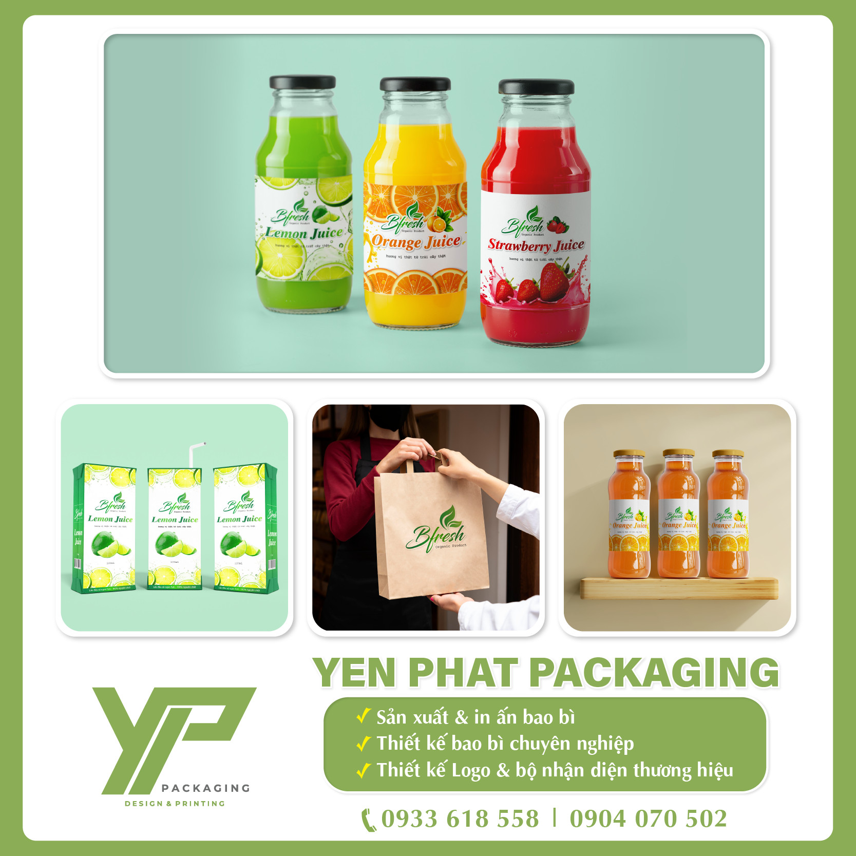 Bộ bao bì sản phẩm Bfresh - branding by Yen Phat Packaging 8