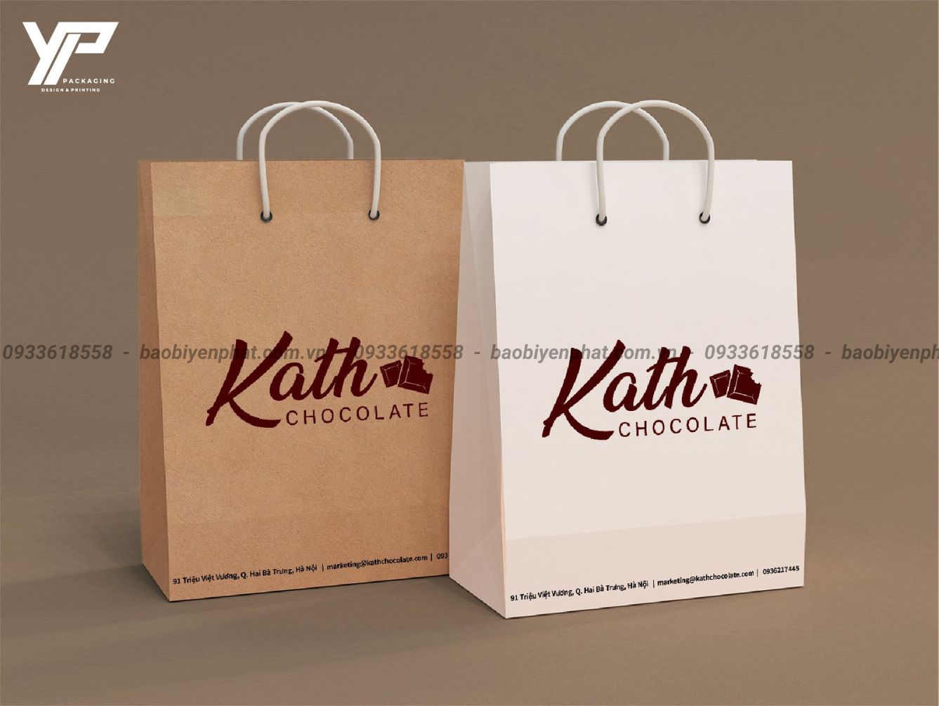 Kath Chocolate rebranding - by Yen Phat Packaging - Paper bag