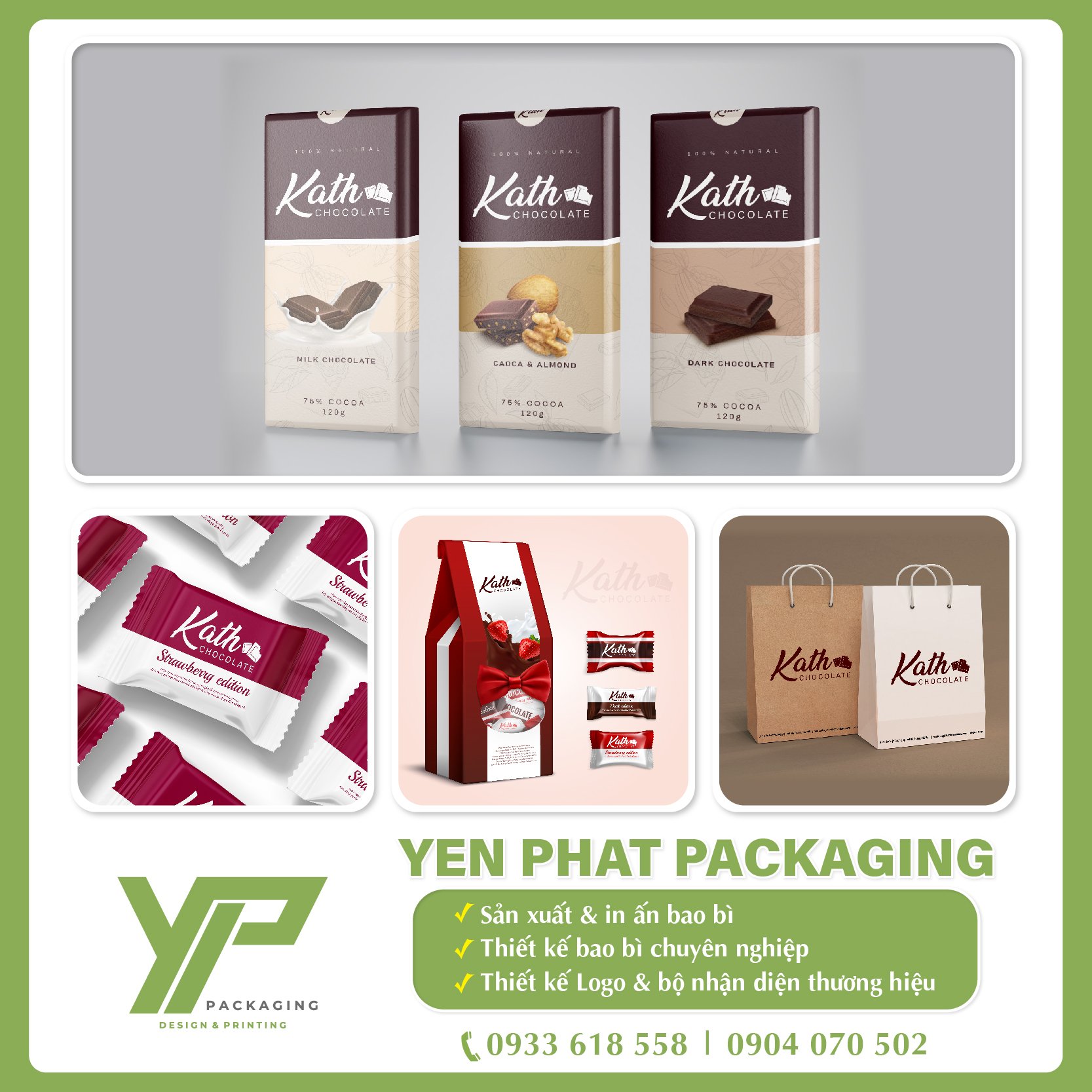 Kath Chocolate rebranding - by Yen Phat Packaging - New branding