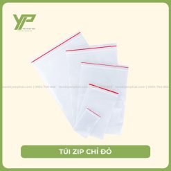Túi zip chỉ đỏ
