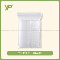 Túi zip chỉ trắng